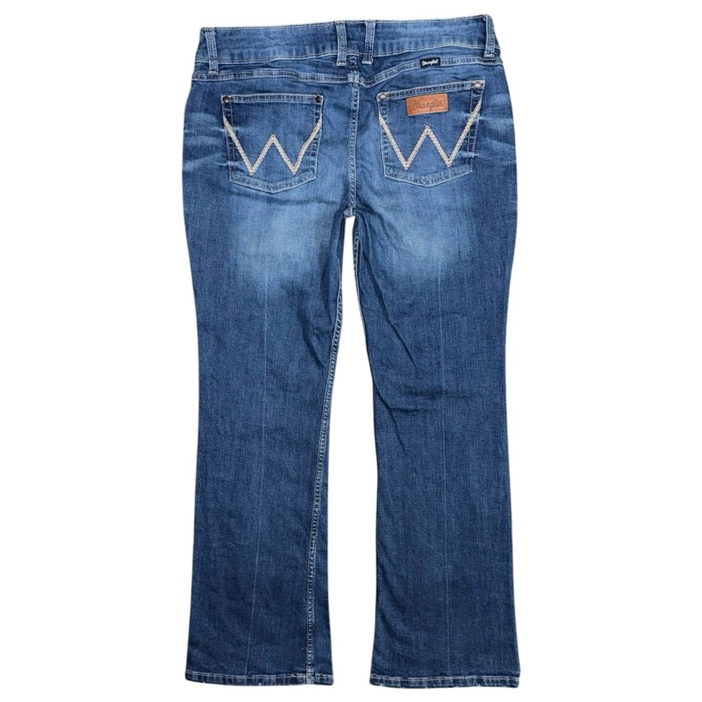 Wrangler Women’s Retro Mae Bootcut Jeans Sz 15 x 32 Mid Rise Stretch Blue Denim